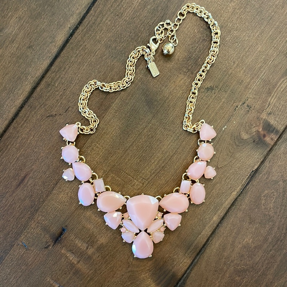 Kate Spade Pink Gold Bib Necklace
